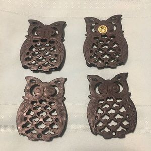 Owls Owls Owls-3 small trivets, Taiwan